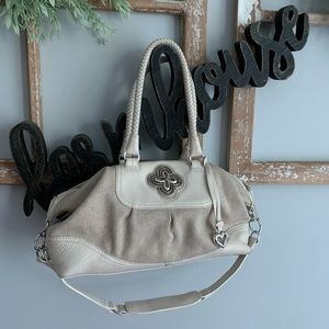 BRIGHTON Cream Canvas & Leather